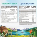 Vitalitown Probiotic + Glucosamine Chondroitin MSM Bundle (Pack of 2) | Probiotics 120 Billion CFUs (Item 1) & Joint Support* (Item 2) | 30 Probiotic Capsules & 90 Joint Capsules 3