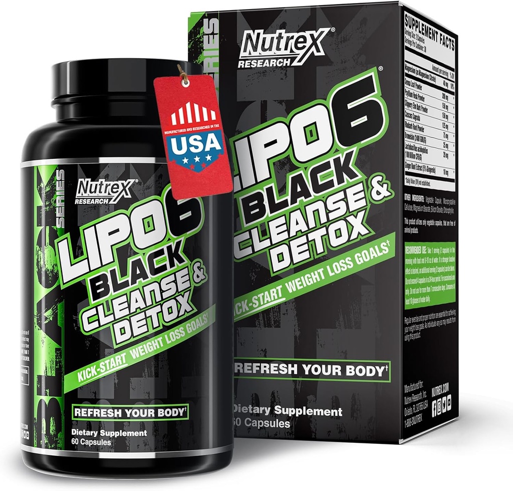 Nutrex Research CLA, 90 Soft Gels - 1000mg Conjugated Linoleic Acid - and Lipo-6 Cleanse & Detox for Weight Loss 4