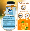 60 Gummies | 2 Months Supplies | Tasty Orange Flavor | 4+ Years | Omega-3 with EPA & DHA, Omega 3 for Kids, Omega 3 Gummies, Fish Oil Gummies, Omega-3 Fatty Acids Gummies 3