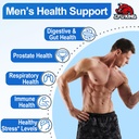 Probiotics for Men, 500 Billion CFU & 12 Mens Probiotic for Digestive Health + 4 Organic Prebiotic Fiber, for Digestive, Gut, Immune Health, Bloating, Gas, Energy Support, Shelf Stable - 60 Capsules 4