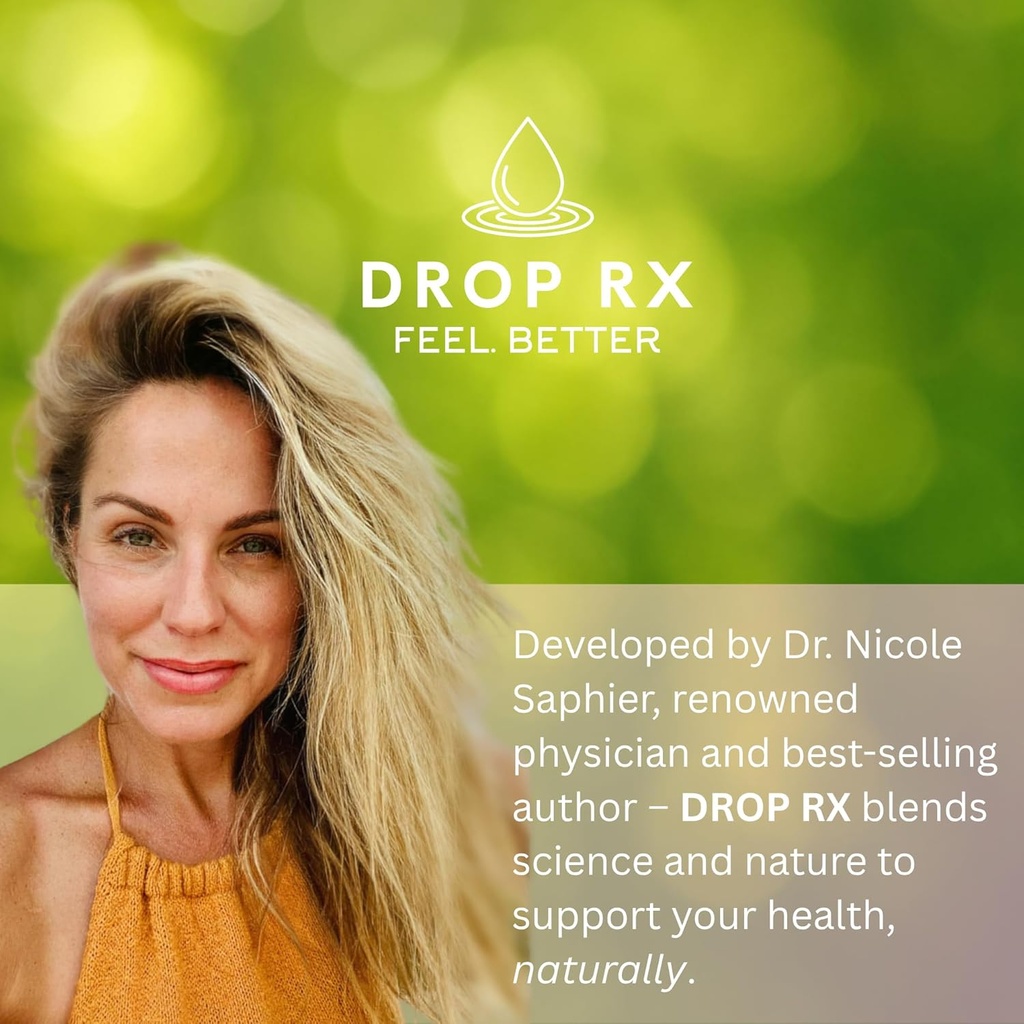DropRx Sleep by Dr. Nicole Saphier – Melatonin Drops with Passion Flower, Ashwagandha & Magnolia Bark Extract – Organic, Non-GMO, Vegan, Gluten-Free, Kosher – Made in USA (2 Fl Oz) 3
