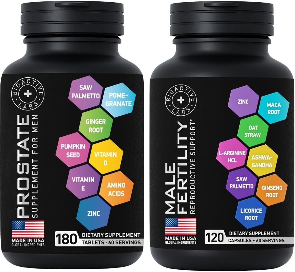 Fertility Supplements and Prostate Health Supplements Mens Health Bundle 2