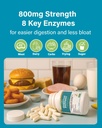 800mg Digestive Enzymes for Men and Women with Probiotics & Prebiotics, 8 Key Enzymes, Protease, Amylase & Lipase | 180 Capsules - A 60-Day Supply for Bloating & Gas Relief - Non-GMO 6