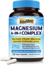 Women's Probiotics 100 Billion CFU 30 Capsules & Magnesium Complex Supplement 6 in 1, 120 Capsules 6