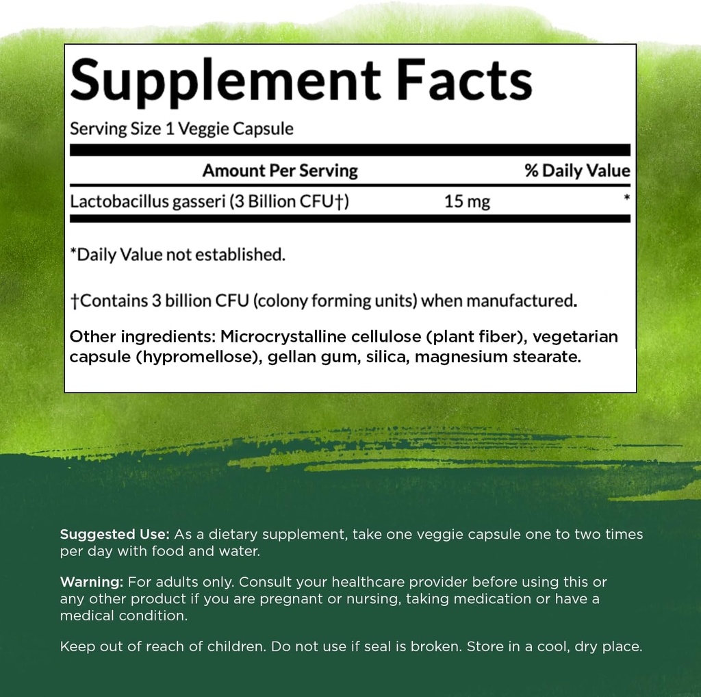 Swanson Lactobacillus Gasseri - Probiotic Supplement Supporting Digestive Health with 3 Billion CFU - Design-Release Satiety & Fat Metabolism Support - (60 Veggie Capsules) 4 Bottles 6
