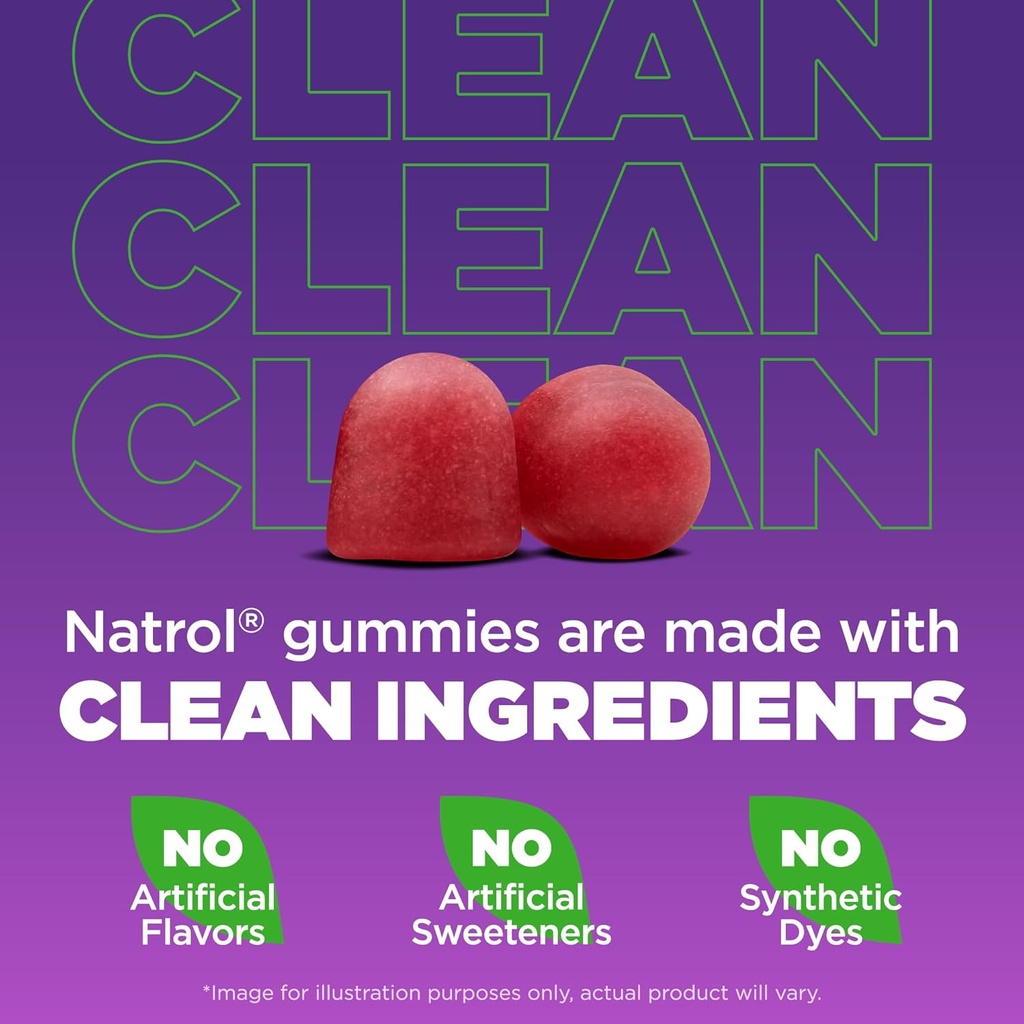 Natrol Kids Sleep+ Immune Health Gummies with Melatonin, Zinc, Vitamin C and D, Elderberry, 50 Raspberry Flavored Melatonin and Immune Health Gummies, 50 Day Supply 6