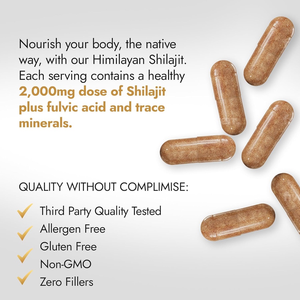 Shilajit Supplement | 2,000mg | Shilajit for Men & Women | Shilajit Pure Himalayan Organic | Natural Shilajit Capsules | Fulvic Acid Supplement | Rich with Trace Minerals | 120 Count. 5