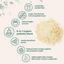 Organic Prebiotics Fiber Powder | 1Lb, 6 in 1 All Natural Plant | Fruit Formula, Strawberry Flavor, Vegan | Keto, No Additives, No Fillers, Supports Healthy Digestion & Immune System for Women and Men 4