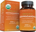 Organic Ashwagandha Supplement with Black Pepper - Includes 2250 mg Ashwagandha Root Powder & Organic Black Pepper for Superior Absorption (90 Tablets), Antioxidant & Immune Support 2