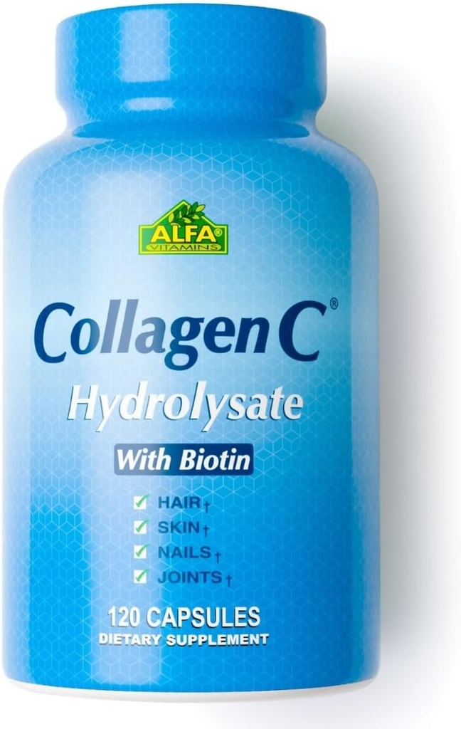 ALFA VITAMINS CollagenC Anti-Aging Nutritional Supplement for - Skin, Nails & Hair Rejuvenation - Supports Bone & Muscle Health - Made in USA - 120 Capsules - 2 Pack 3