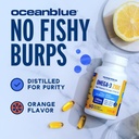 Oceanblue Professional 2100mg | Triple Strength Omega 3 Fish Oil Supplement | Burpless | High Potency EPA DHA | Wild Caught - 120 Count (Pack of 2) Natural Orange Flavor 6