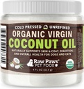 Raw Paws Organic Virgin Coconut Oil for Dogs & Cats, 4-oz - Supports Immune System, Digestion, Oral Health, Thyroid - All Natural Allergy Relief for Dogs - Hairball Relief 2