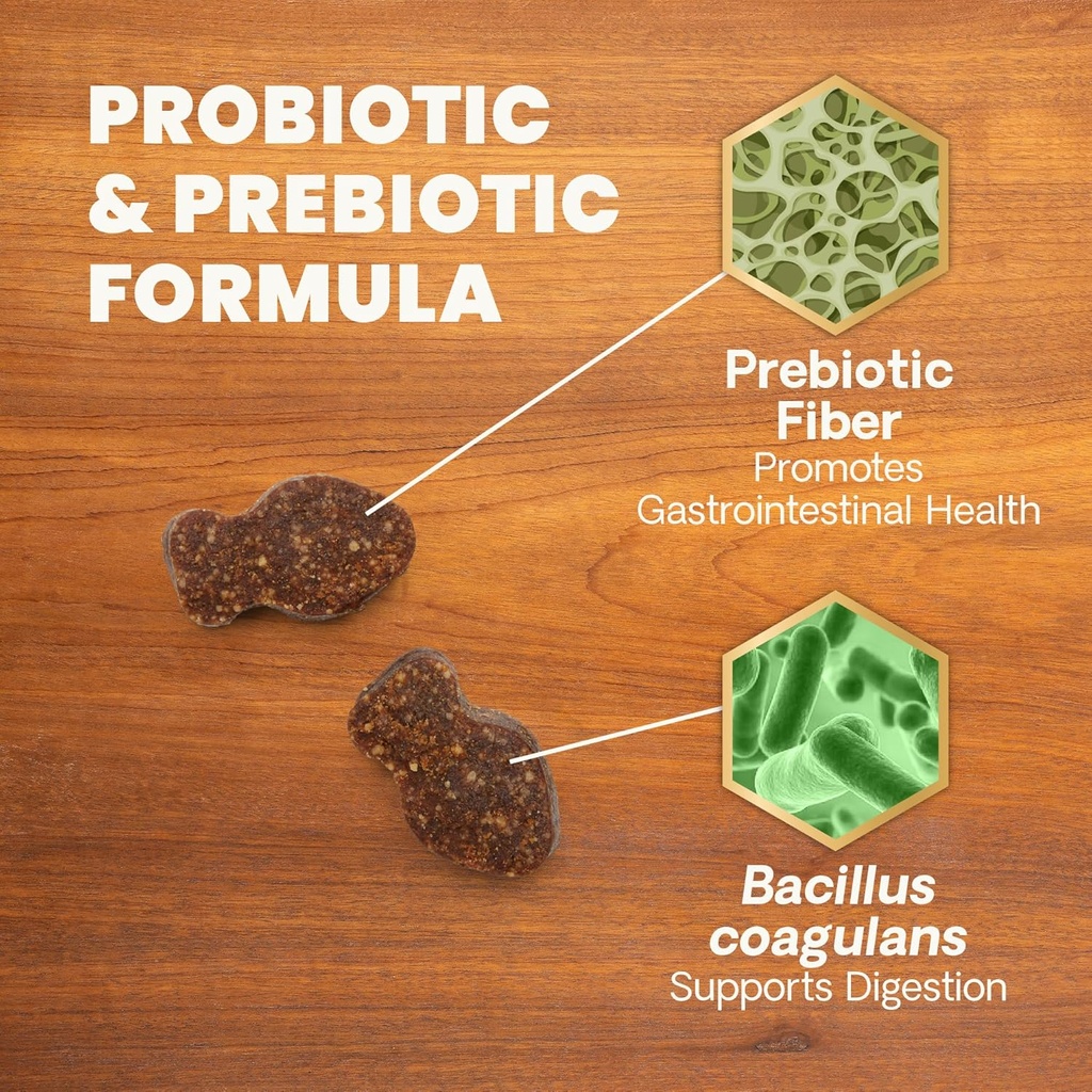 VetriScience Gut Health Chews, Probiotic Everyday Digestive Supplement for Cats, Pet Probiotics for Digestion Support, Gas and Diarrhea, Immune Support, 120 Million CFU Per Chew, Duck, 60 Count 5