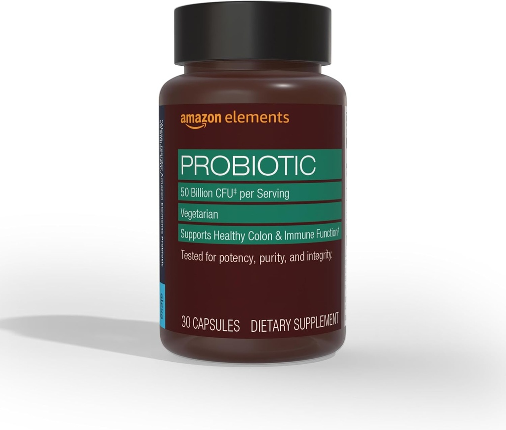 Elements One Daily Adult Probiotic Blend, Supports Healthy Colon and Immune Function, 50 Billion CFU (2 Strains), 30 Capsules, 1 Month Supply (Packaging May Vary) 2