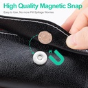 Zoksi Weekly Pill Organizer 2 Times a Day, PU Leather Bag 7 Day Am Pm Pill Box, Daily Pill Box Organizer 7 Day, Portable Medicine Organizer for Travel, Weekly Pill Case to Store All Meds 3