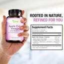 Pure By Nature Apple Cider Vinegar + Probiotic for Women & Men, Raw Apple Cider Vinegar Pills for Weight Management Support & Cleanse Support (120 Capsules) 3