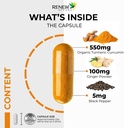 Renew Actives Turmeric Curcumin 1000MG & 200MG Ginger per 2 Capsules - Potent Antioxidant with Bioperine & Black Pepper Blend for Digestive & Liver Health - Made in Canada - 60 Capsules 6