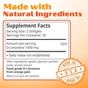 Orange Burps | D-Limonene Supplement - Acid Reducer (Antacid for Acid Reflux), Heartburn Relief, GERD Relief, and Indigestion Relief | Orange Peel Extract for Health and Wellness (1,000 mg, Pack of 2) 4
