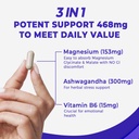 Divinity Nutra Magnesium Ashwagandha Supplement, Calming Magnesium Glycinate & Malate Vitamin B6 for Muscles Bone Health Support Muscle Recovery, Calm & Relaxation 468mg 120 ct (2 Month Supply) 4