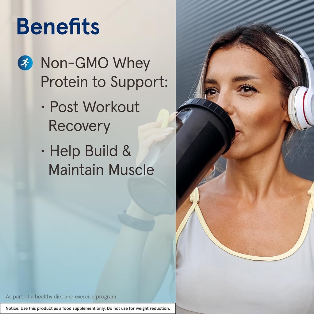Jarrow Formulas Whey Protein with 18g of Protein, 3.8g of BCAAs, & Glutamine, Dietary Supplement for Muscle Function & Recovery Support, 32oz Vanilla Flavored Powder, Approx. 36 Day Supply, Pack of 6 5