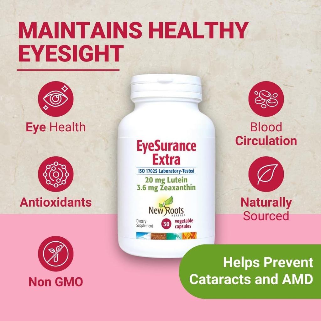 New Roots | Eye Supplement with Bilberry, Lutein, Zeaxanthin and Multi-Vitamins, Designed with Naturopathic Doctors (30 Capsules) 3