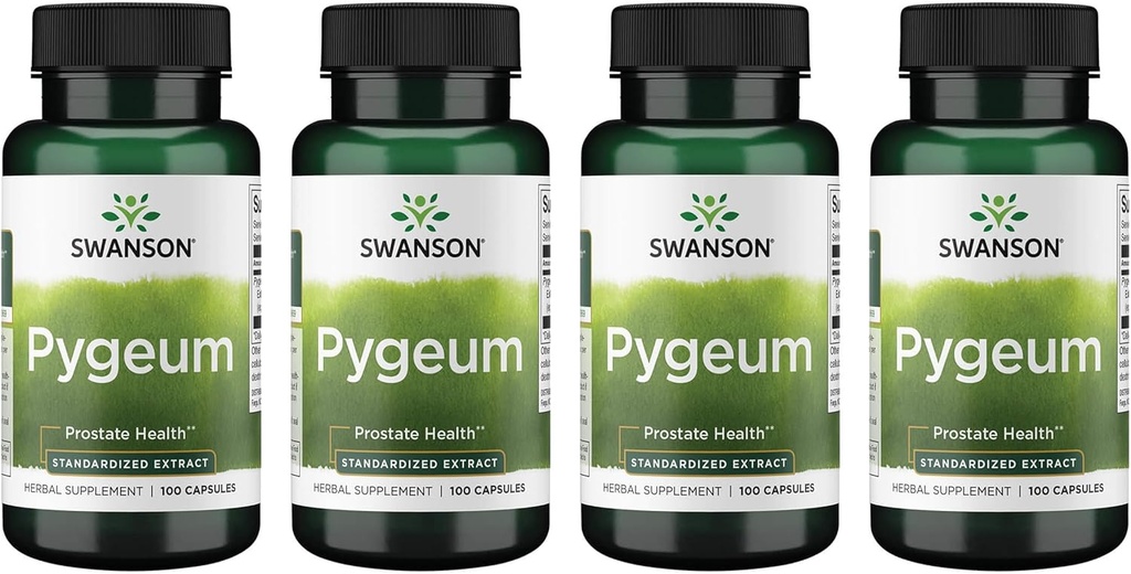 Swanson Pygeum - Herbal Supplement Promoting Male Prostate Health, Bladder, and Urinary Tract Health Support - Mens Health Supplement - (100 Capsules, 125mg Each) 4 Pack 2