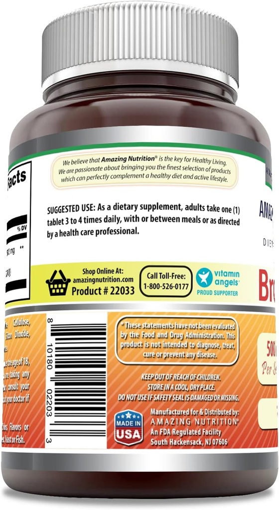 Amazing Formulas Bromelain 500 Mg Tablets Supplement | Non-GMO | Gluten Free | Made in USA (120 Count | 3 Pack) 3
