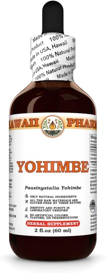 Yohimbe (Pausinystalia Yohimbe) Dry Bark Tincture, Made in Hawaii, All Natural, Vegan, Pure Liquid Extract - 2 fl.oz 2