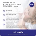 NatureWise Kids Melatonin 1 mg Sugar-Free Gummies for Children Ages 4 & Up - Non-Habit Forming Sleep Aid - Strawberry Flavored - Vegan, No Gluten, Non-GMO - 90 Count[3-Month Supply] 5