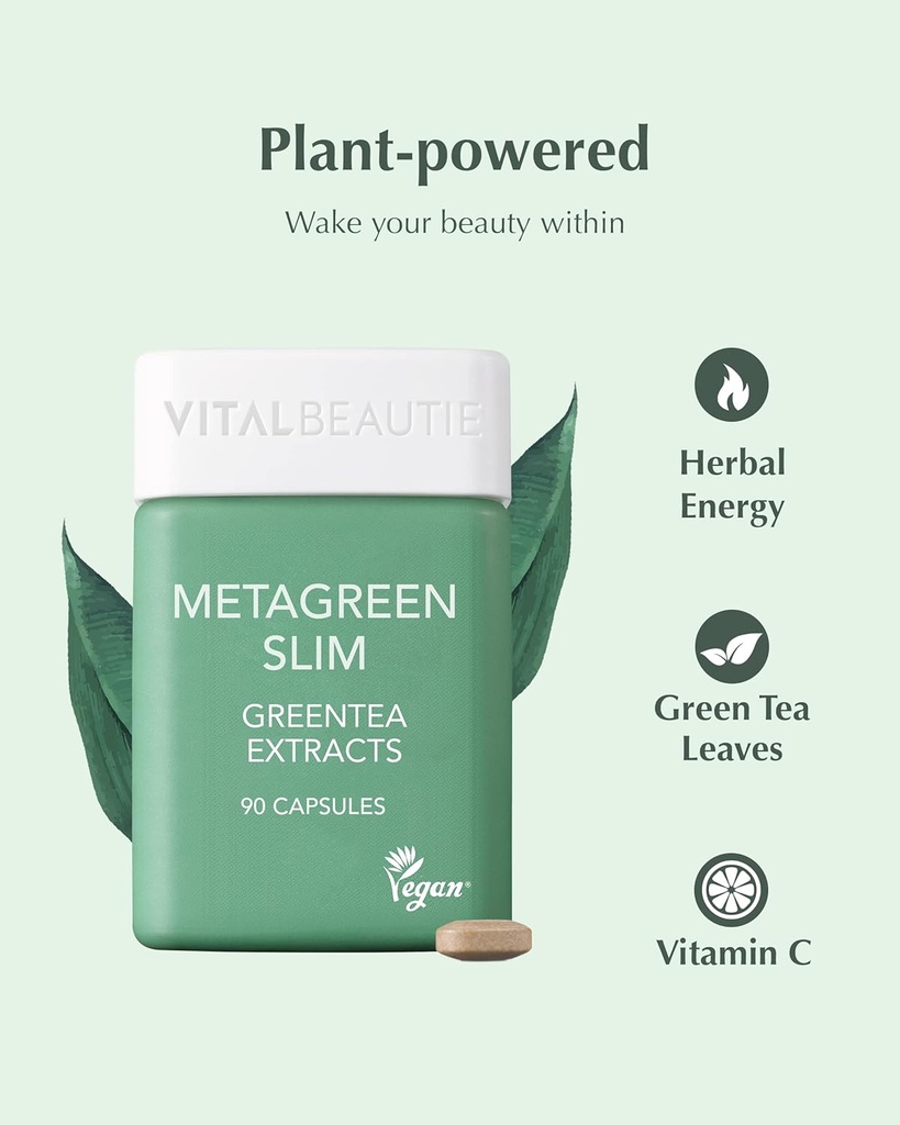 VITALBEAUTIE Metagreen Slim (Green Tea Extract, EGCG) Containing Catechin, Vitamin C for Healthy Physique, Healthy Cholesterol Level, Antioxidant, Vegan Supplement by AMOREPACIFIC - 30 Servings 3