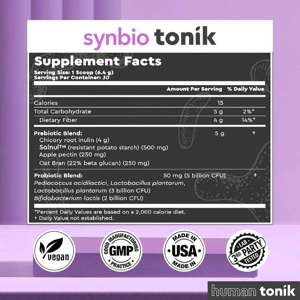 Synbio Tonik Prebiotics and Probiotics Powder | Berry Lemonade | Probiotics for Digestive Health | Daily Supplement | Improve Digestion and Bowel Motions | Boost Energy and Clarity | 3 Tubs 5