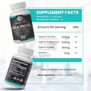 Fossil Fuel- Organic Superfood for Energy, Digestive Health, Immune Support, and Inflammation Relief - Packed with Essential Nutrients and Minerals, Sea Moss (60 Capsules) 4