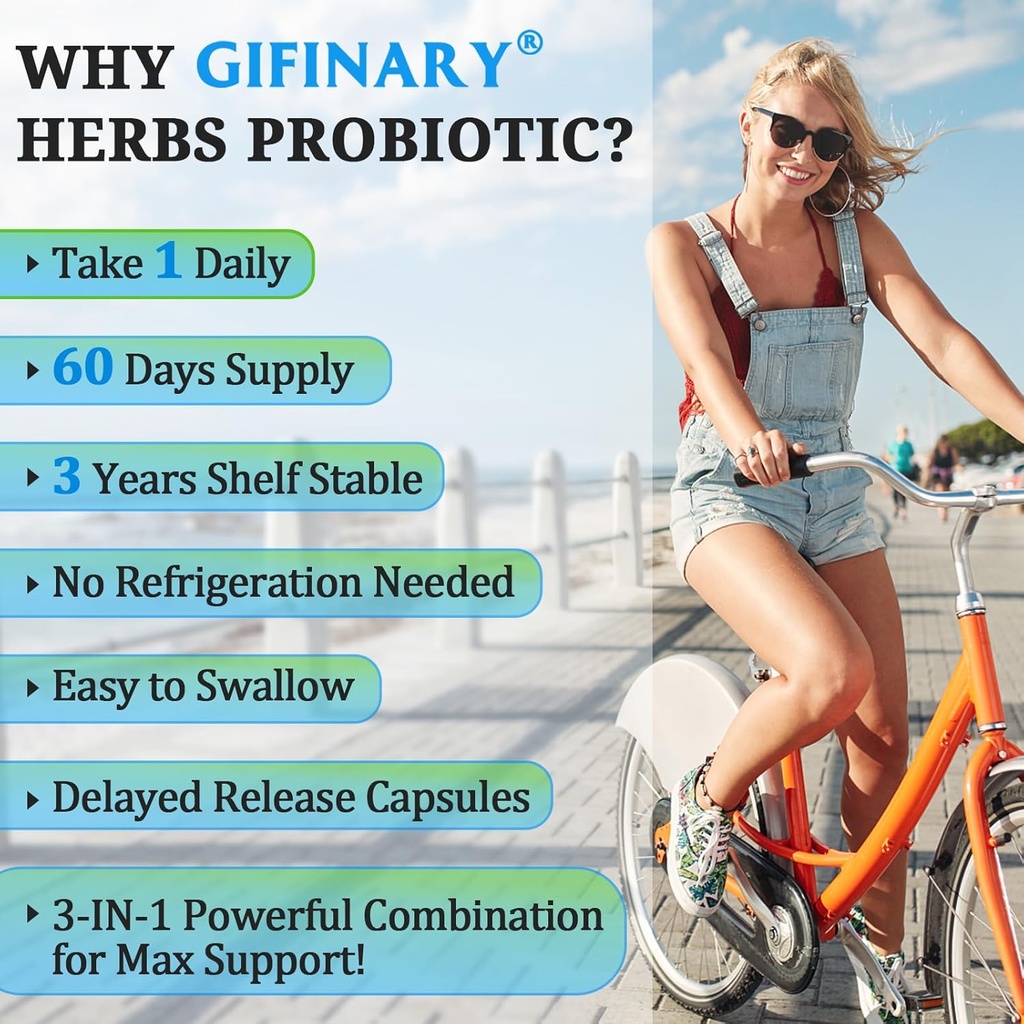 Probiotics for Women and Men, 300 Billion CFU, 24 Strains Probiotics with 15 Organic Herbs probiotics Blend, Probiotic Supplement for Digestive Gut Immune & Whole-Body Health -6 Month Supply 4