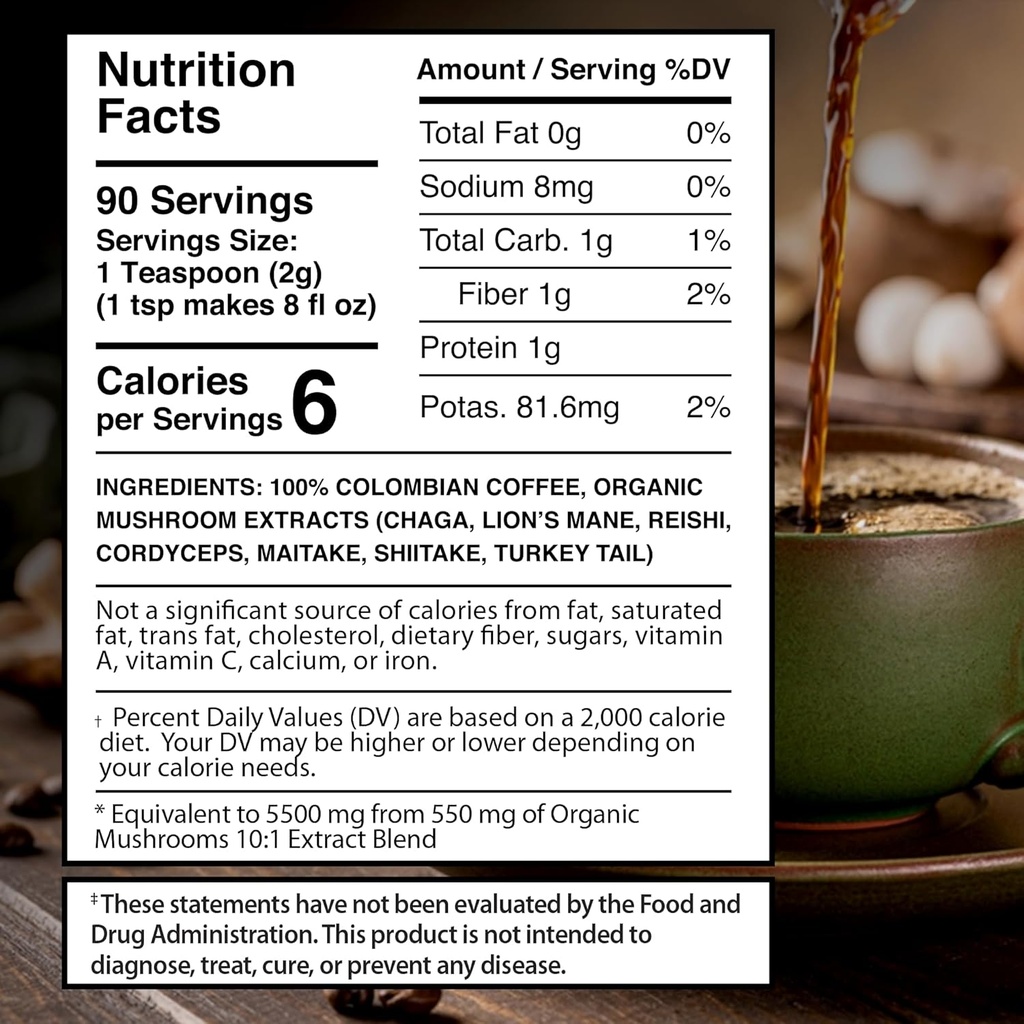 WELLNESS LABSRX NAD+ Supplement Capsules 1500mg - Mushroom Coffee Blend 4