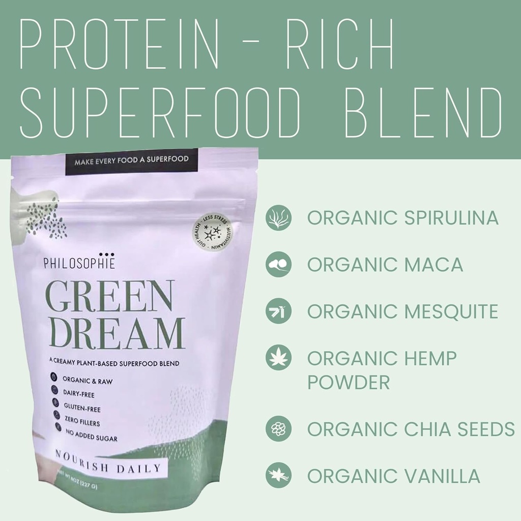 Philosophie Sunshine Drops, Green Dream, & Berry Bliss Bundle - Liquid Chlorophyll & Superfood Powder Blend - All Natural Plant-Based 3pack 4