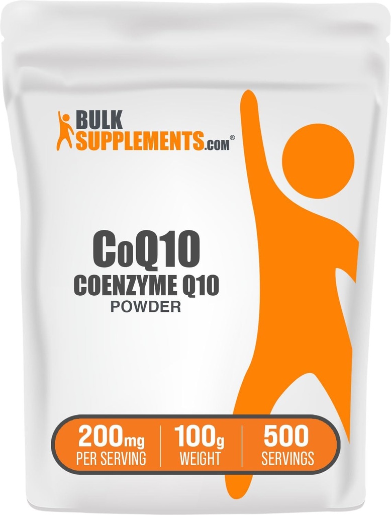BulkSupplements.com Coenzyme Q10 Powder - Coenzyme Q10 200mg Supplement, Nutritional Supplement - Gluten Free, 200mg per Serving, 100g (3.5 oz) (Pack of 1) 2