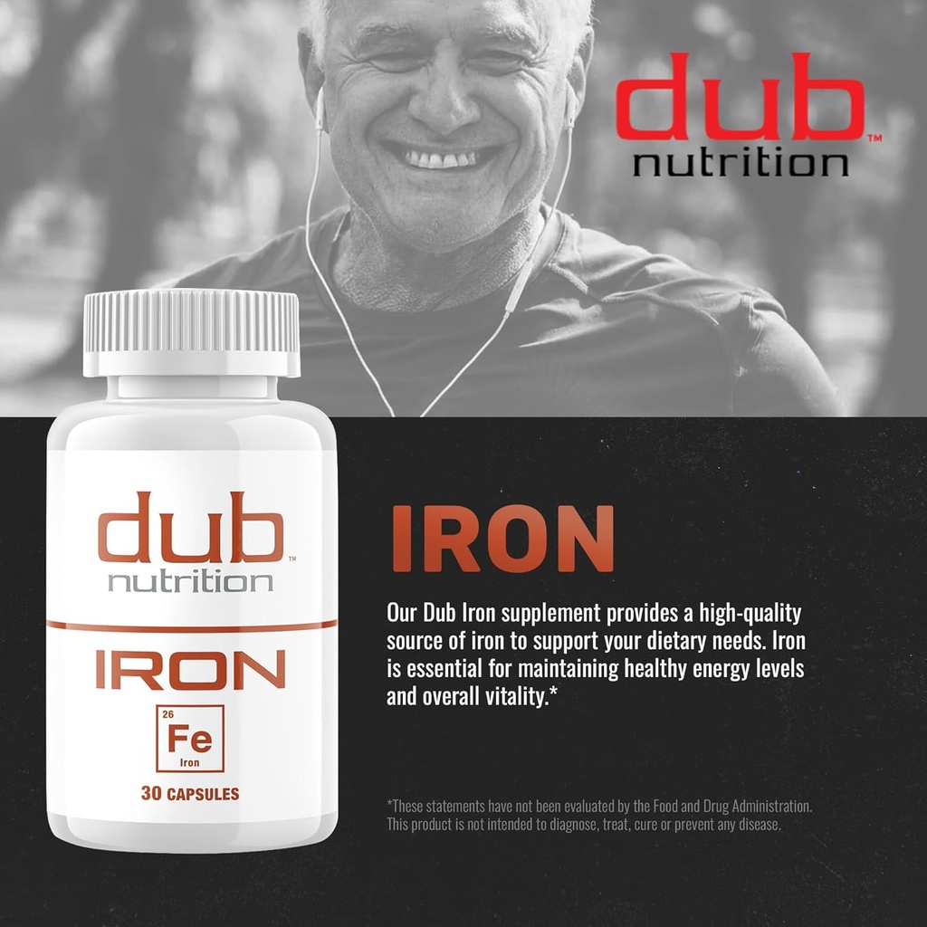 Iron - Iron Supplement, Efficient Absorption & Gentle on Stomach - No Nausea, No Synthetic Fillers - Small Clean Gelatin Capsules - Supports Daily Nutritional Needs - 30 Capsules 4