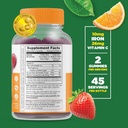 Lifeable Turmeric Curcumin Kids + Iron & Vitamin C Kids, Gummies Bundle - Great Tasting, Vitamin Supplement, Gluten Free, GMO Free, Chewable Gummy 4