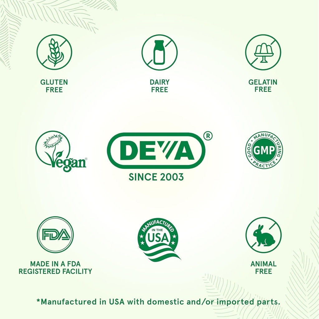 DEVA Vegan Vitamins Chia Seed Oil, Packed with Omega 3, 6, 9 & Other Essential Fatty Acids, Cold-Pressed & Unrefined, 90 Capsules 6