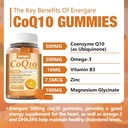 2 Packs CoQ10 500MG Gummies - 3X Better Absorption Coenzyme Q10 Supplements - Plus Omega-3, Magnesium, Vitamin B3 & Zinc for Heart Health, Cellular Energy & Antioxidant, 120 Cts 4