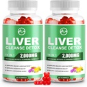Liver Wellness Gummies, Sugar Free Liver Wellness Support Supplements with 2000mg Milk Thistle, Glutathion, Dandelion, Alpha Lipoic Acid, Artichoke, 2 Pack, 180 Count, Raspberry Flavor 2