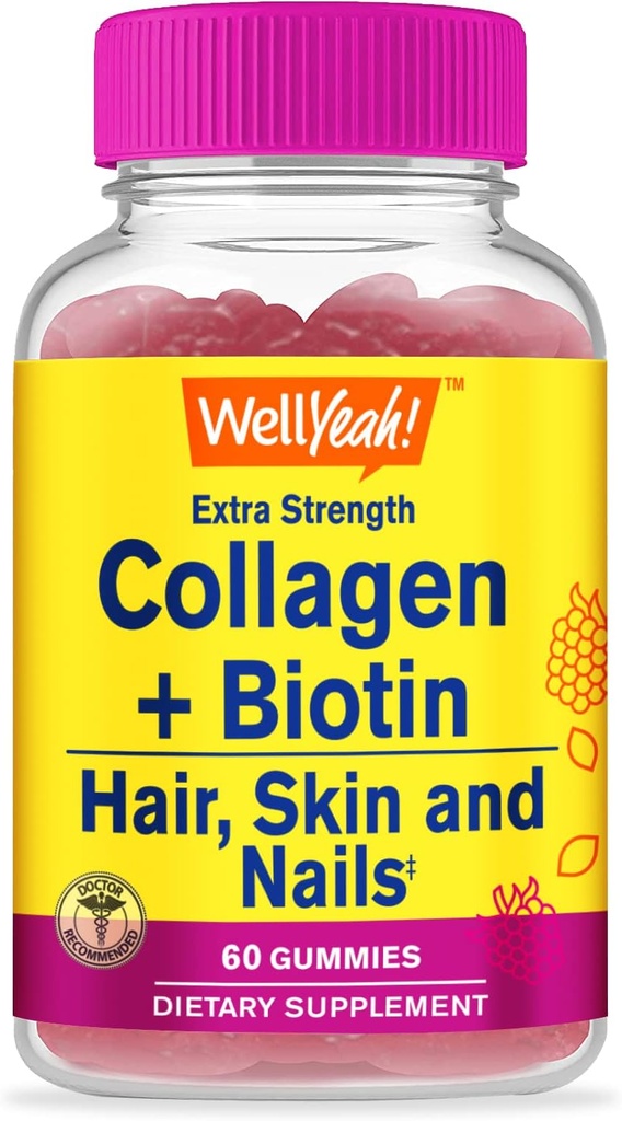 WellYeah Collagen+Biotin + Organic Vitamin D3, Gummies Bundle - Great Tasting, Vitamin Supplement, Gluten Free, GMO Free, Chewable Gummy 3