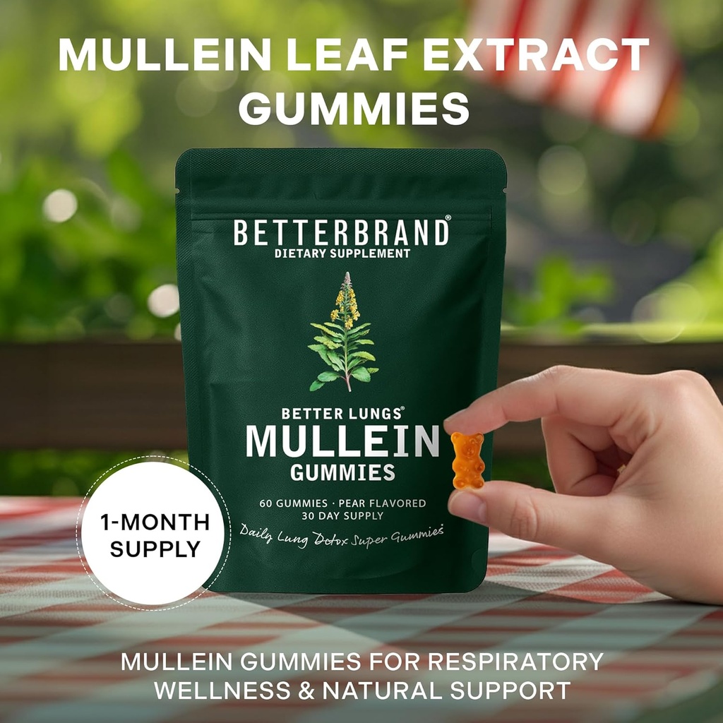 Betterbrand BetterLungs Sea Moss Gummies 1600mg Organic Irish Sea Moss for Lung and Immune System Support 1000mg Organic Bladderwrack and Burdock Root - 60 Count Apple Flavored (30 Days Supply) 4