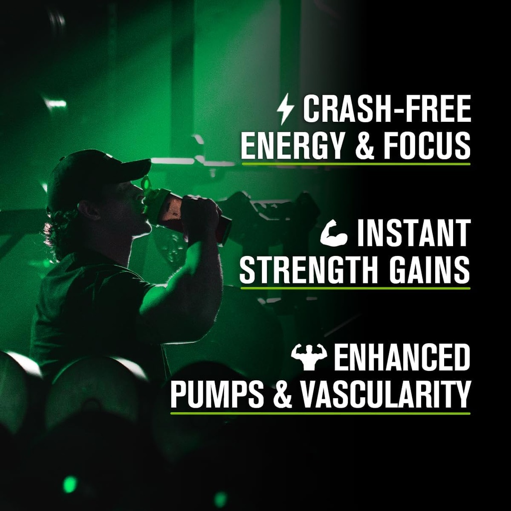 Jacked Factory Nitrosurge Max High Performance Pre Workout Powder - Pre Workout w/Nootropic Ingredients for Intense Focus, Pumps, Smooth Energy, Endurance - 40 Servings, Cherry Bomb 6