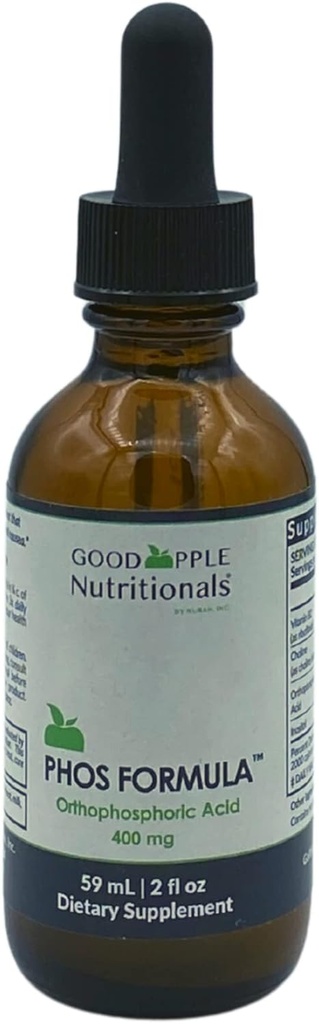 Phos Formula | Nausea | Supports Bone Health | Phosphorus Liquid Supplement with Dropper | 2 fl oz 2