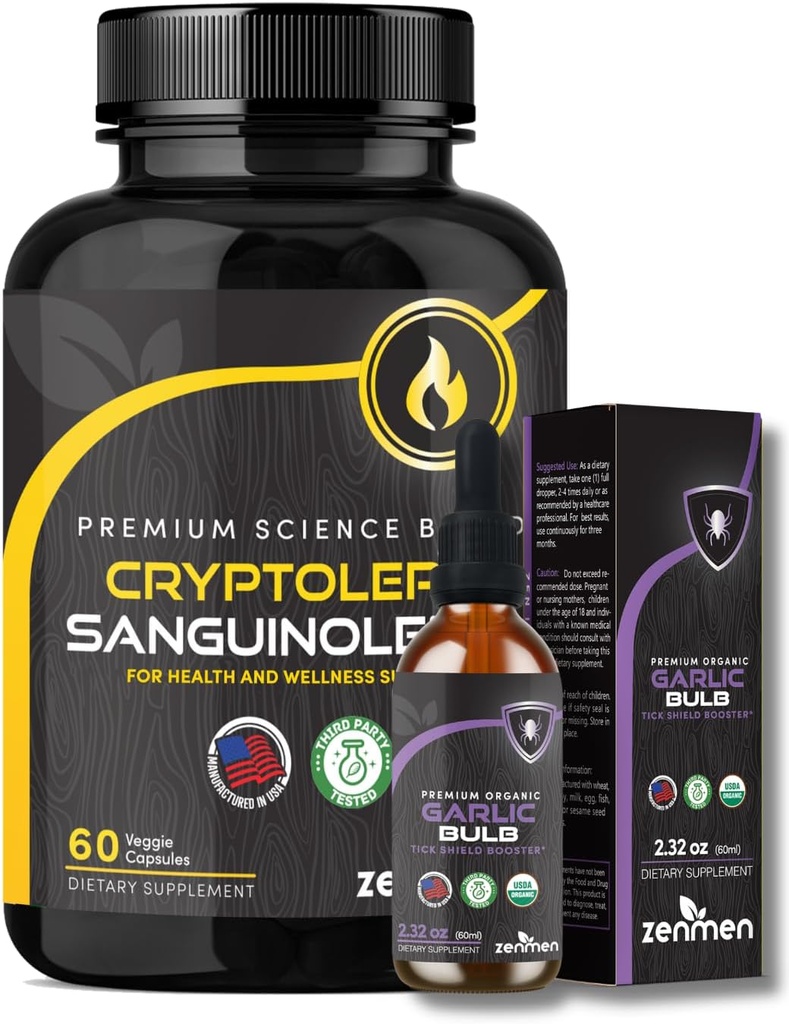Zenmen Immune Support Bundle: Garlic Tincture and Cryptolepis Sanguinolenta Capsules 2