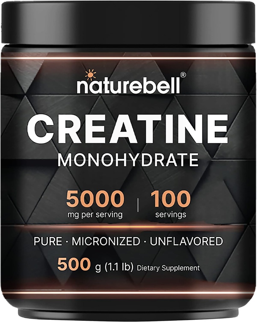 NatureBell Creatine Monohydrate Powder & & Advanced Electrolyte Hydration Pills Bundle Pack | High Absorption Micronized Creatine | Fast Hydrating Keto Electrolytes 3