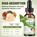 Lions Mane Liquid - Brain Support, Energy, Memory & Focus - Sugar & Alcohol-Free Lions Mane Supplement - 2 Fl OZ, 2 Month Supply 3