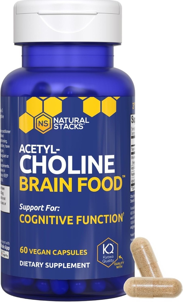 Acetylcholine Brain Food - Acetyl L-Carnitine & Alpha GPC Supplement - Supports Production of Acetylcholine - Neurotransmitter Supplement for Cognitive Function - 120 Capsules 3
