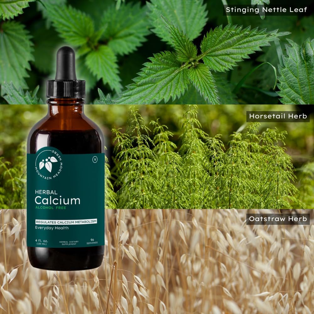 Mountain Meadow Herbs Herbal Calcium – Vegan Liquid Calcium Supplement for Bone & Teeth Support, High Absorption Plant-Based Formula for Adults & Kids - 4 oz 6